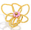 Anillo de flor con piedras rosadas
