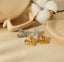 Aretes de corazon con textura