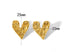 Aretes de corazon con textura