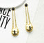 Maxi Aretes Dorados Largos con Onyx Negro