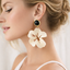 Maxi aretes flor marfil