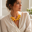 Collar Perlas Sol Amarillo