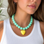 Collar Corazón Menta