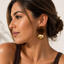 Aretes Doble Esfera Ámbar