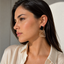 Aretes Geométricos Negro y Dorado