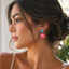 Aretes Bicolor Rosa y Azul