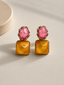 Aretes Rosa y Ámbar