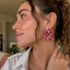 Aretes Elegancia Fucsia con Cristales Brillantes