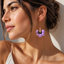 Aretes Flor Lila