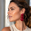 Maxi Aretes Esfera Trío Rojo