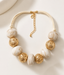Collar Esferas Mármol Dorado
