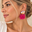 Aretes Jardín Fucsia