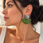 Aretes Media Luna Verde