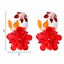 Aretes Florales Rojos