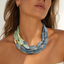 Collar Multicapas de Piedras Azules