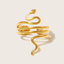 Anillo Dorado Serpiente Ajustable