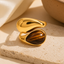 Anillo Dorado con cafe