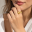 Anillo doble flor con perla