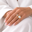 Anillo abierto con perla y cristal