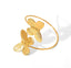 Brazalete Dorado Doble Mariposa ajustable