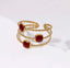 Anillo Ajustable con Rojo