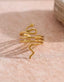 Anillo Dorado Serpiente Ajustable