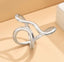 Anillo Dorado Ondulado Ajustable plateado