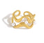 Anillo Dorado Ajustable con Perlas