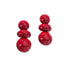 Maxi Aretes Esfera Trío Rojo