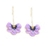 Aretes Flor Lila