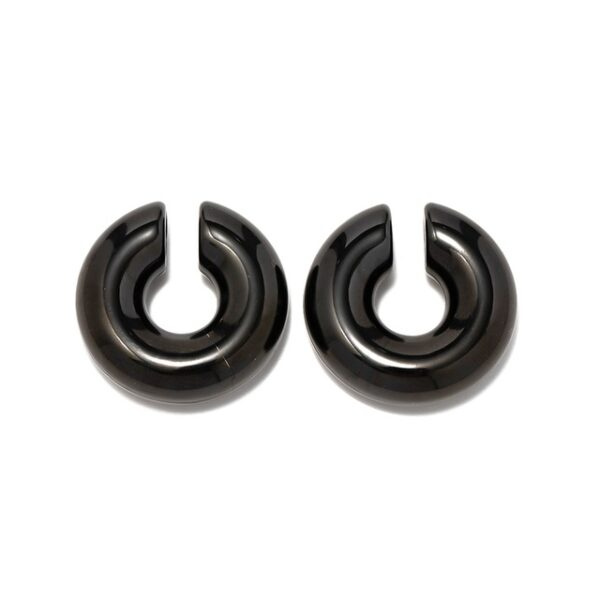 Earcuffs chunky negros (unidad)