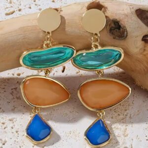 Maxi aretes de piedras largos