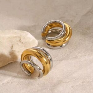 Earcuff  con dorado y plateado (unidad)